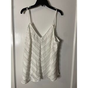 Intimately Free People White Sleeveless V Neck Tank Top Casual